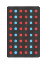 Red and blue light therapy session